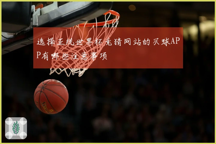 选择正规世界杯竞猜网站的买球APP有哪些注意事项